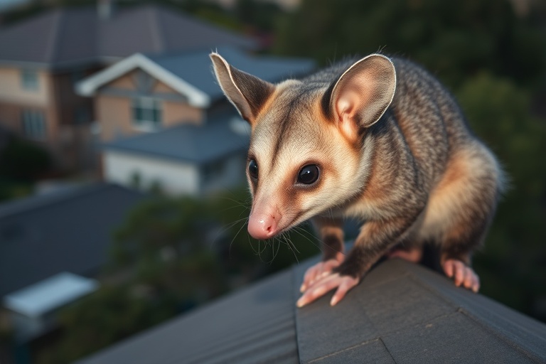 Possum in Cremorne residential area